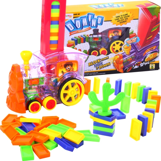 Domino-trein met 80 dominostenen
