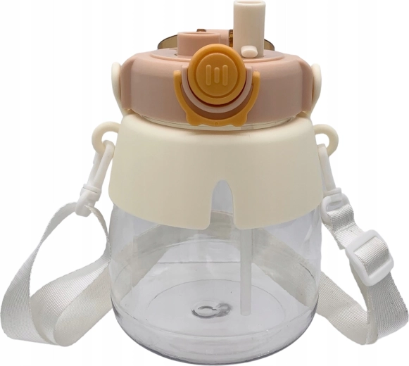 Kinderwaterfles met rietje en riem 1 l