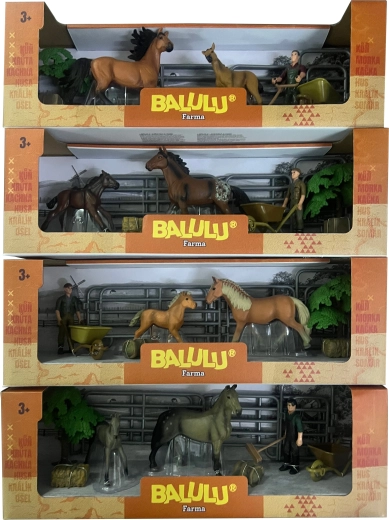 Balulu grote speelset paardenomheining met boom en accessoires - 1 stuk