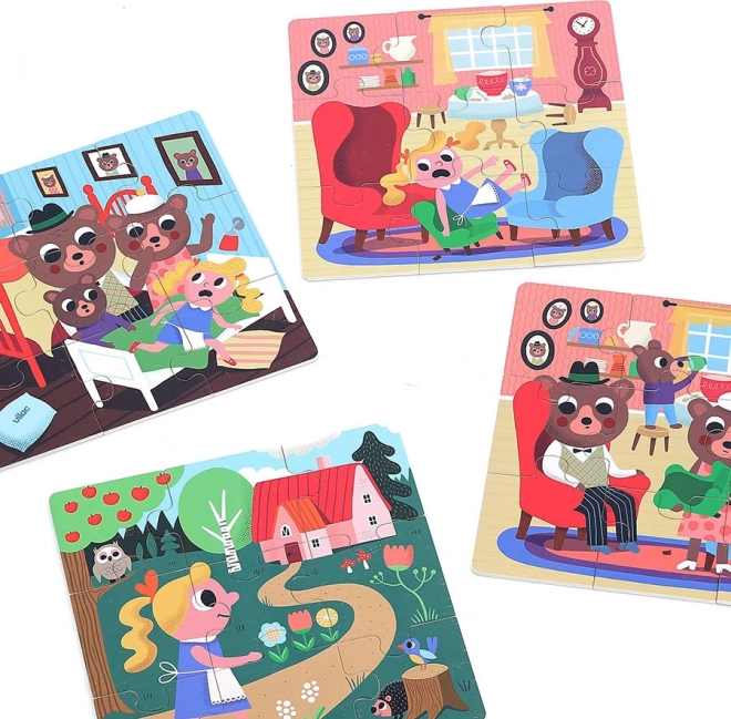 Vilac houten puzzel Goudlokje 4-in-1