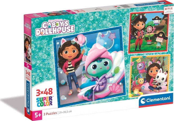 Puzzel CLEMENTONI Gabby’s Magische Huis 3×48 stukjes
