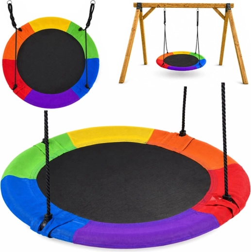 Ronde schommel ‘ooievaarsnest’ 100 cm, draagvermogen 250 kg
