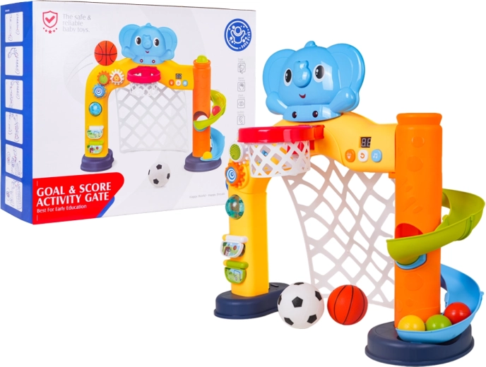 Multifunctioneel interactief doel met olifantje - 1 stuk