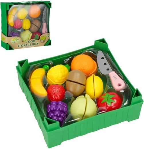 Fruit en groenten om te snijden in een doos