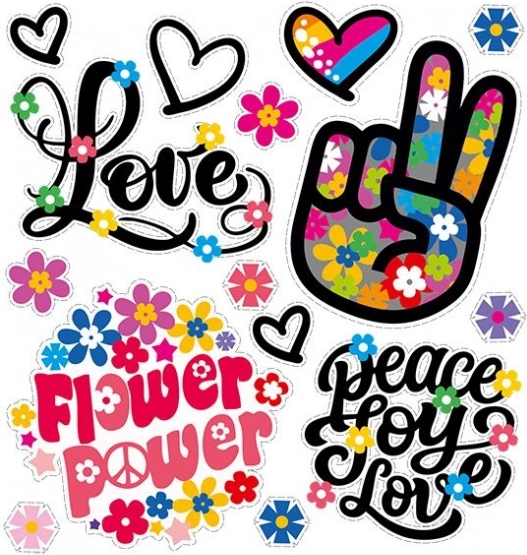 Opstrijkbare sticker Bloemenkracht kleine vel