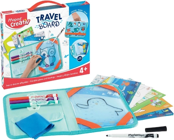 Transparant drooguitwisbaar bord MAPED CREATIV met sjablonen