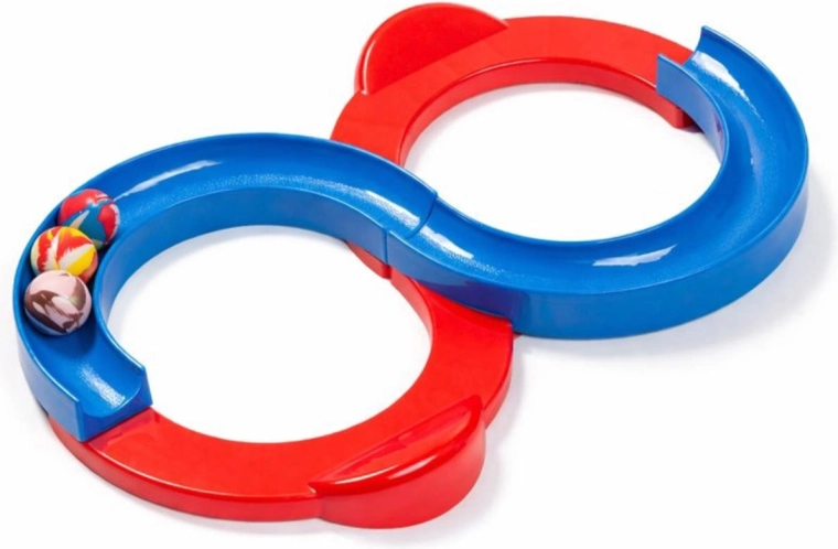 Merco oneindige acht – balanceerbaan met knikker rood-blauw