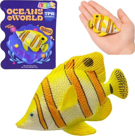 Realistische rubberen visfiguur – koperkleurige vlindervis 10,5 cm