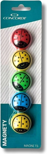 Magneetjes lieveheersbeestjes 35 mm, 5 stuks