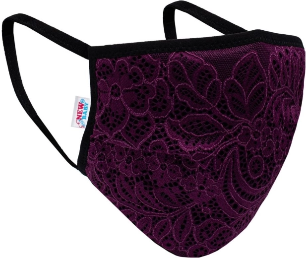 Beschermend stoffen mondmasker New Baby paars, universele maat