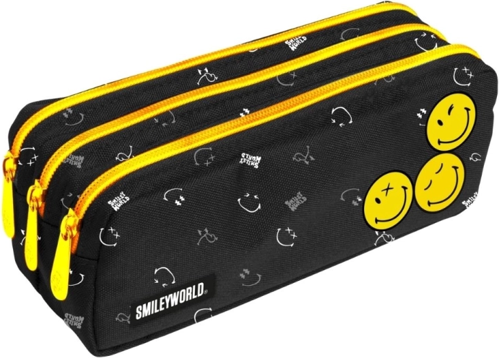 Školní etui met 3 ritsen SMILEY WORLD