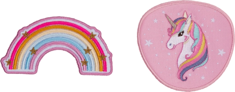 Vervangbare badges BAAGL Baaglies Rainbow Unicorn, 2 stuks