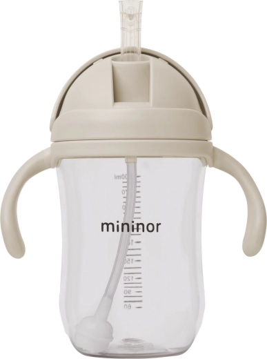 Mininor drinkfles met rietje van tritan 330 ml Cloudy Morning