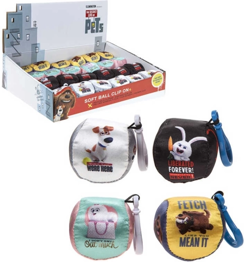 Sleutelhanger met pluchen hanger Het geheime leven van huisdieren 5 cm - 1 stuk