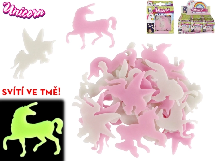 Lichtgevende unicorn-stickers voor de kinderkamer, 24 stuks