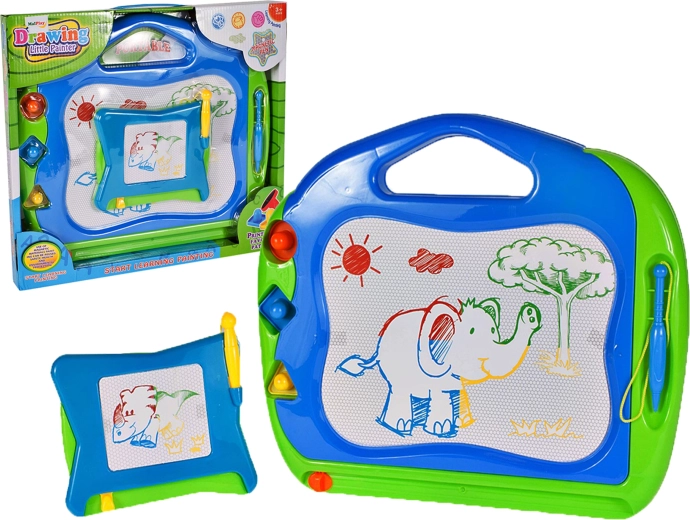 Kleurig magnetisch tekenbord 2-in-1 Olifantje