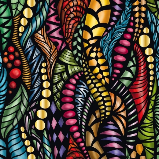 Vierkante puzzel Curiosi Q Gold – patroon I, 72 stukjes