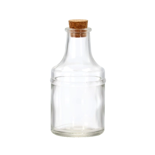 Glazen fles met kurk 200 ml