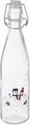 Orion glazen fles met klepsluiting sneeuwpop 0,52 l