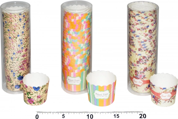 Stevige gekleurde bakcupjes 5 cm, 25 stuks