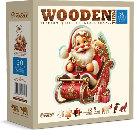 WOODEN CITY houten puzzel Kersts cadeauavontuur, 50 stukjes