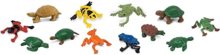 Safari Ltd. figuren kikkers en schildpadden - 48 stuks