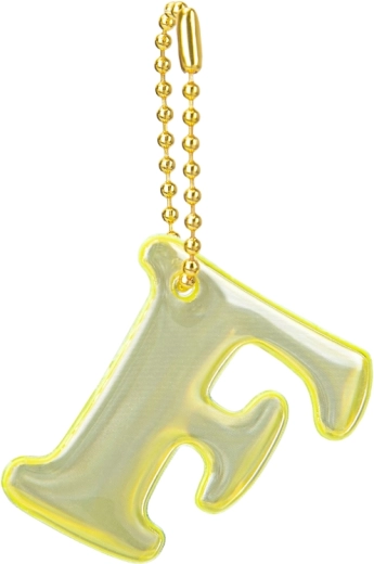 Baagl reflecterende hanger letter F