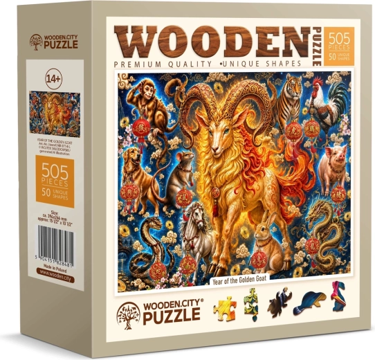 WOODEN CITY houten puzzel Jaar van de Gouden Geit, 505 stukjes