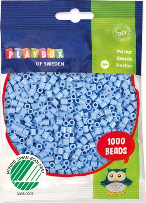 Strijkkralen Playbox pastel blauw 1000 stuks
