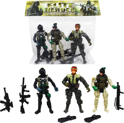Actiefiguren van soldaten serie 1 - 3 stuks