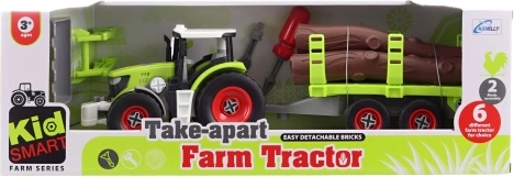 Schroeftractor met aanhanger