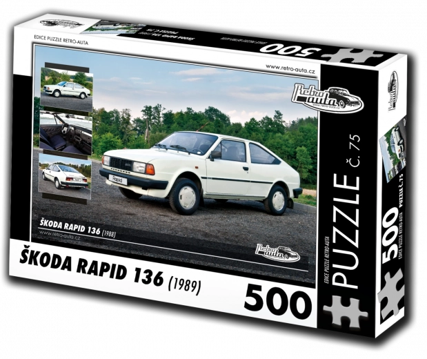Puzzel Retro-auto’s Škoda Rapid 136 (1988) – 500 stukjes