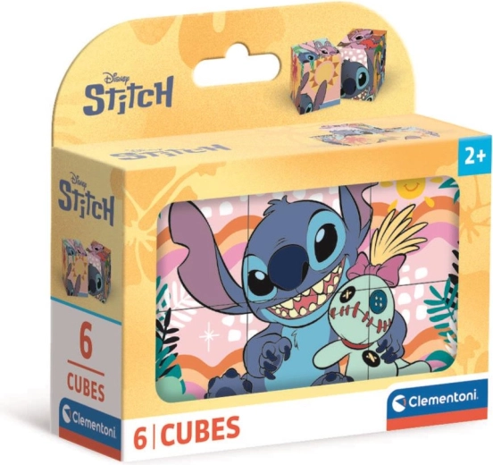 Set van kubusblokken DISNEY STITCH – 6 stuks van Clementoni