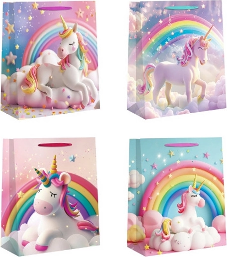 Cadeautas M met eenhoornmotief