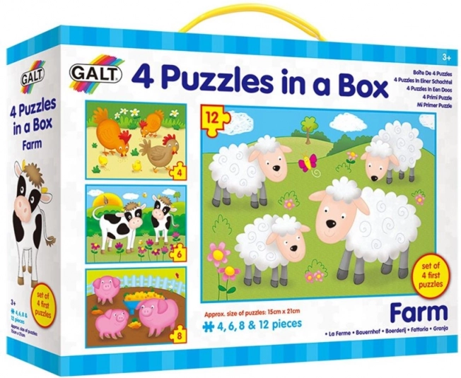 Puzzel huisdieren 4-in-1 voor kinderen 3+