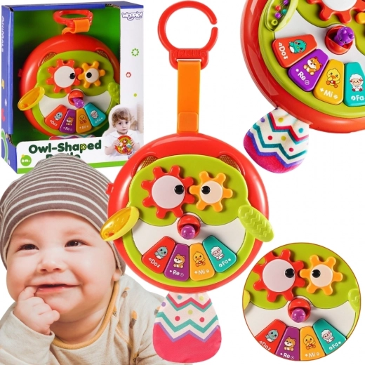 Woopie interactieve speelgoeduil met pianootje en knisperende staart