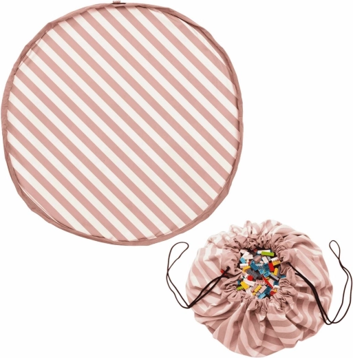 Play&Go Noomad original speelkleed en speelgoedzak stripes pink - 1 stuk