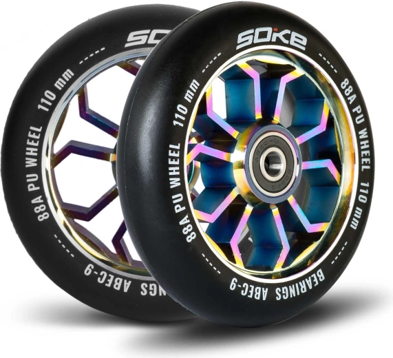 Soke wielen voor step 110 mm rainbow 2 stuks