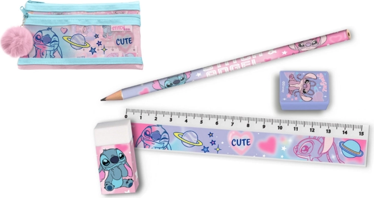 Schrijfset in etui Stitch
