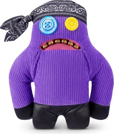 Fuggler Sasquoosh knuffel met paarse bandana en gouden tanden 22 cm