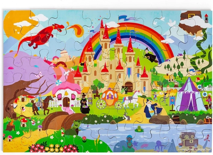 Bigjigs Toys puzzel Fantasiewereld – vloerpuzzel van hout