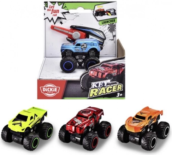 Auto Key Racer metalen autootje met lanceerapparaat