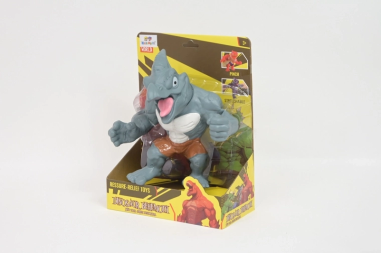 Behemoth zachte pluchen dinosaurus grijs