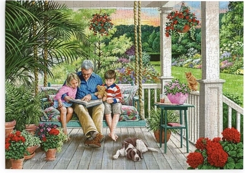 Puzzel House of Puzzles Tijd voor een sprookje met 500 extra grote stukjes