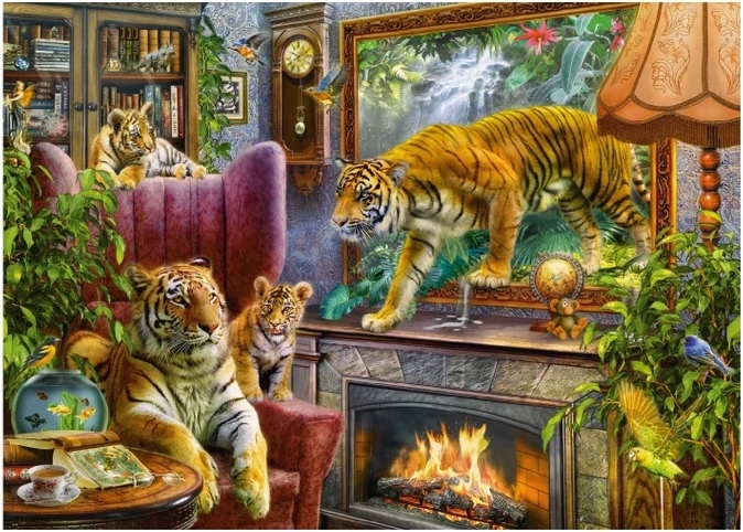 Dino puzzel tijgers 1000 stukjes