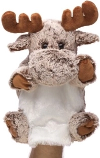 Pluchen handpop eland eco-friendly