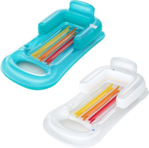 Opblaasbaar ligbed met rugleuning en bekerhouder 161 × 84 cm BESTWAY