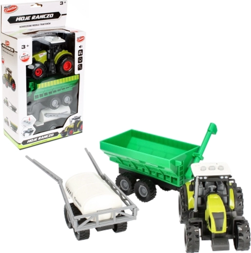 Tractor met accessoires, licht en geluid - 1 stuk