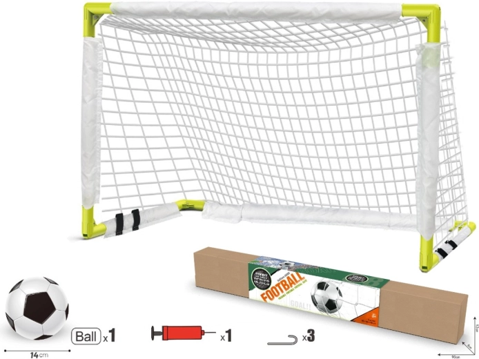 Kinder-voetbalgoal met bal en pomp 90 cm