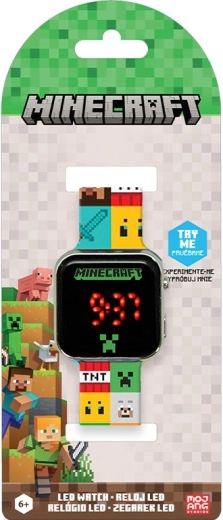 Digitale LED-horloge Minecraft